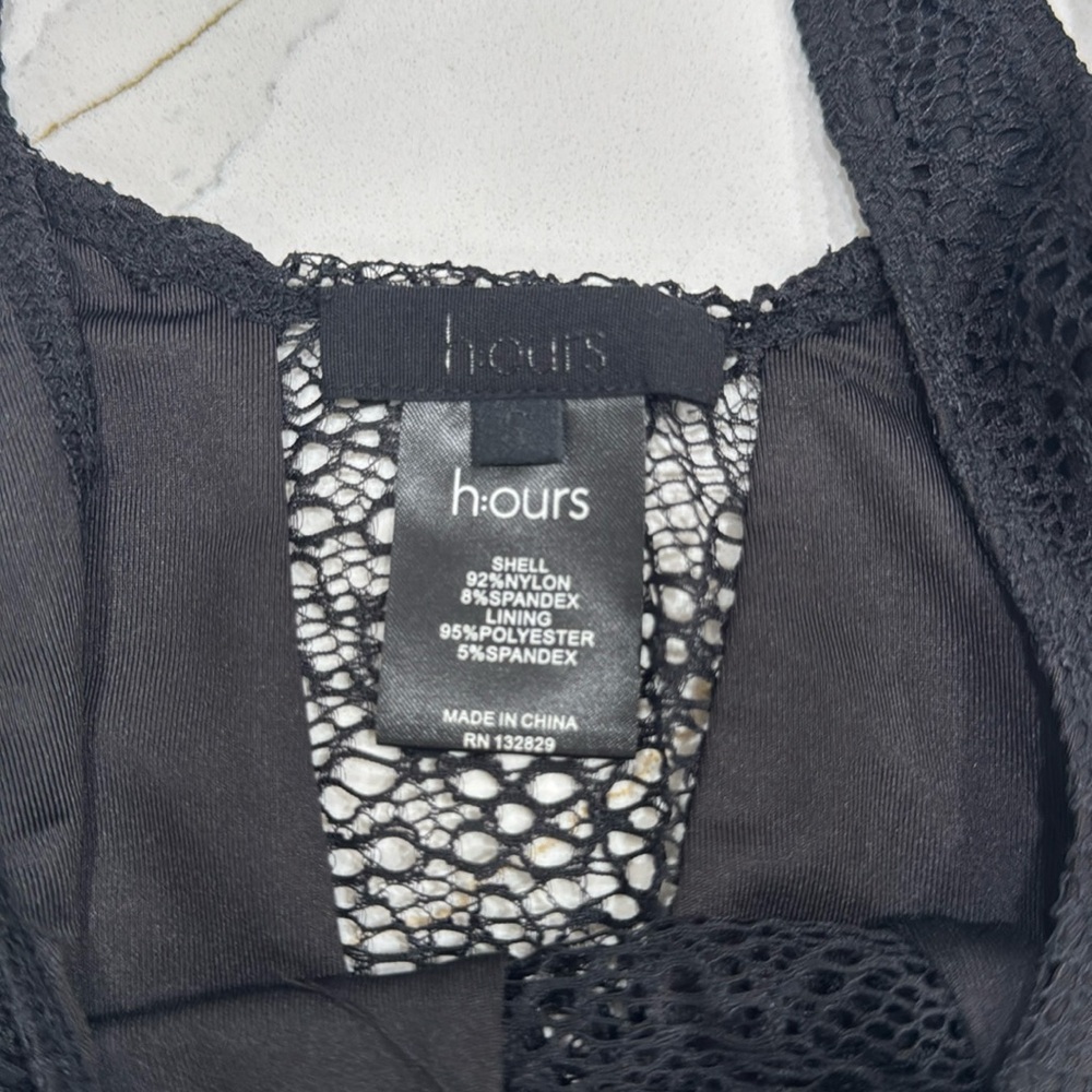 hours Black Lace Bodysuit. Never Worn